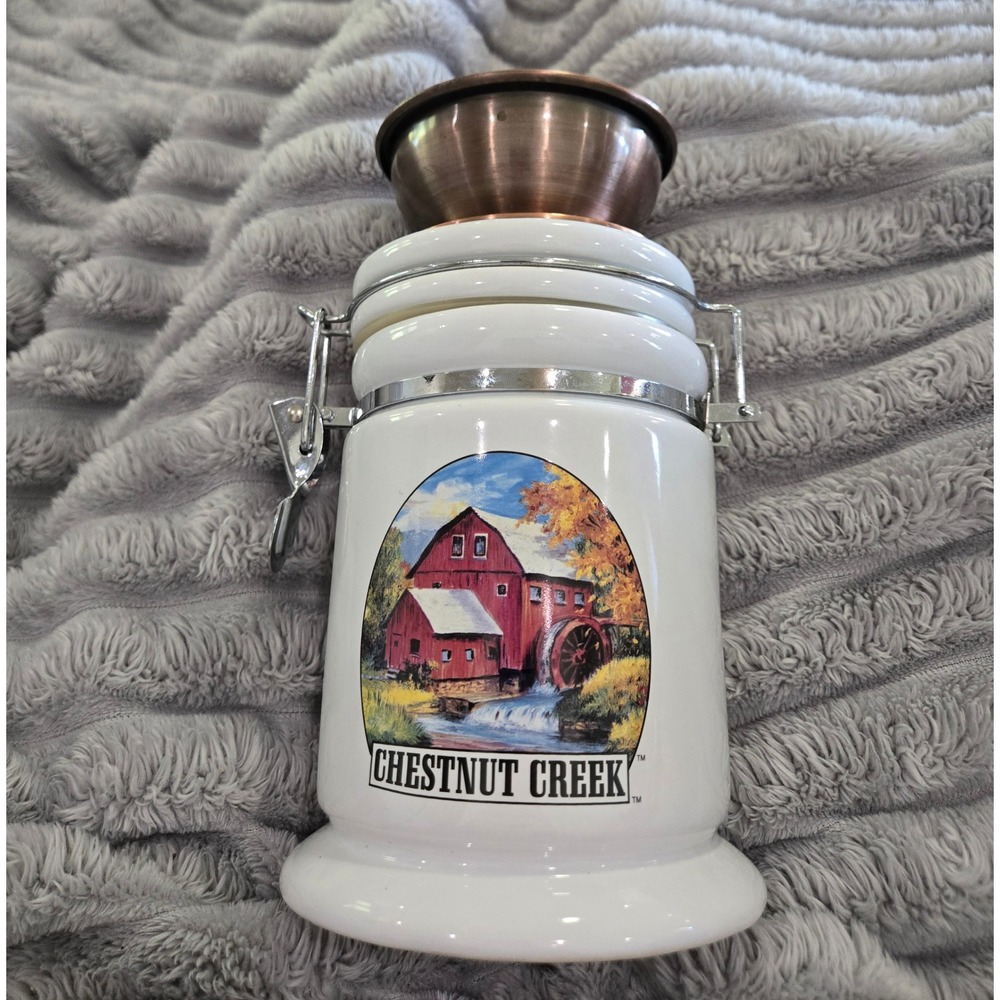 Chestnut Creek Houston Harvest Manual Coffee Grinder Ceramic Canister Red Barn